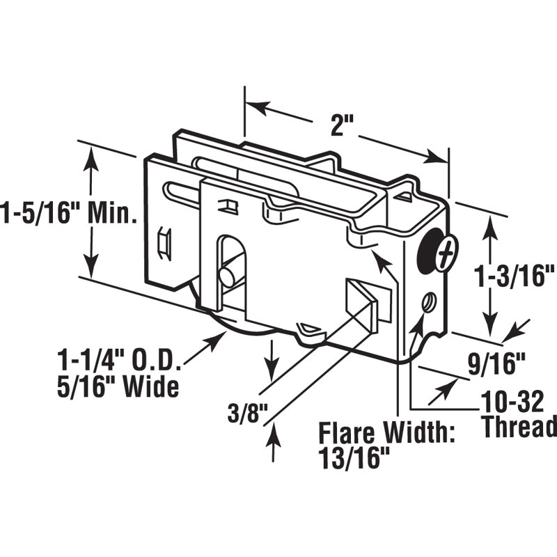 Ensemble de rouleau de porte coulissante Prime-Line, diamètre de roue de 1-1 / 4 po, rouleau en acier inoxydable (paquet unique)
