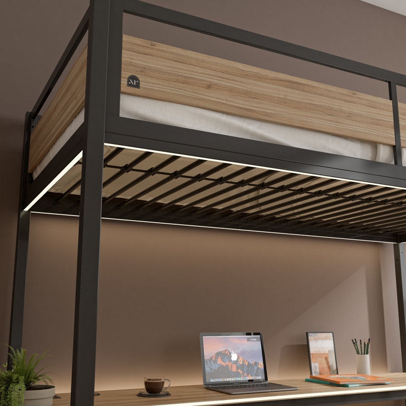 XR Living Denver Single High Sleeper With App Controlled LED Lighting, Single (3')