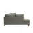 Reversible Polyfiber Sectional Sofa With Ottoman, Grey-1614502060