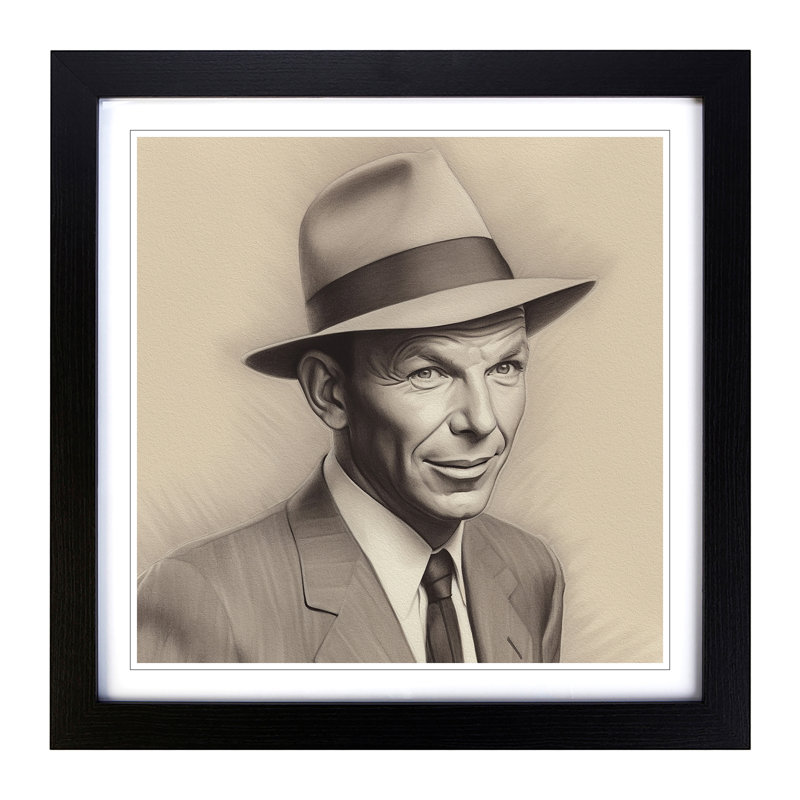 Single Picture Frame Print on Wood, Black