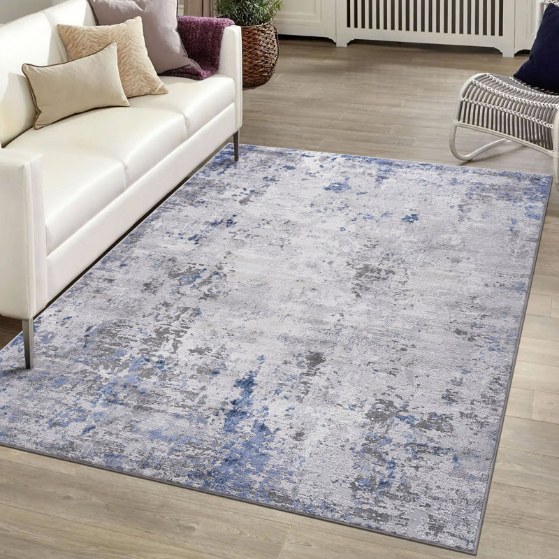 Tapis d'intérieur élégant, tapis abstrait pour la maison, le bureau, Rectangle 7 pi 9 po x 10 pi