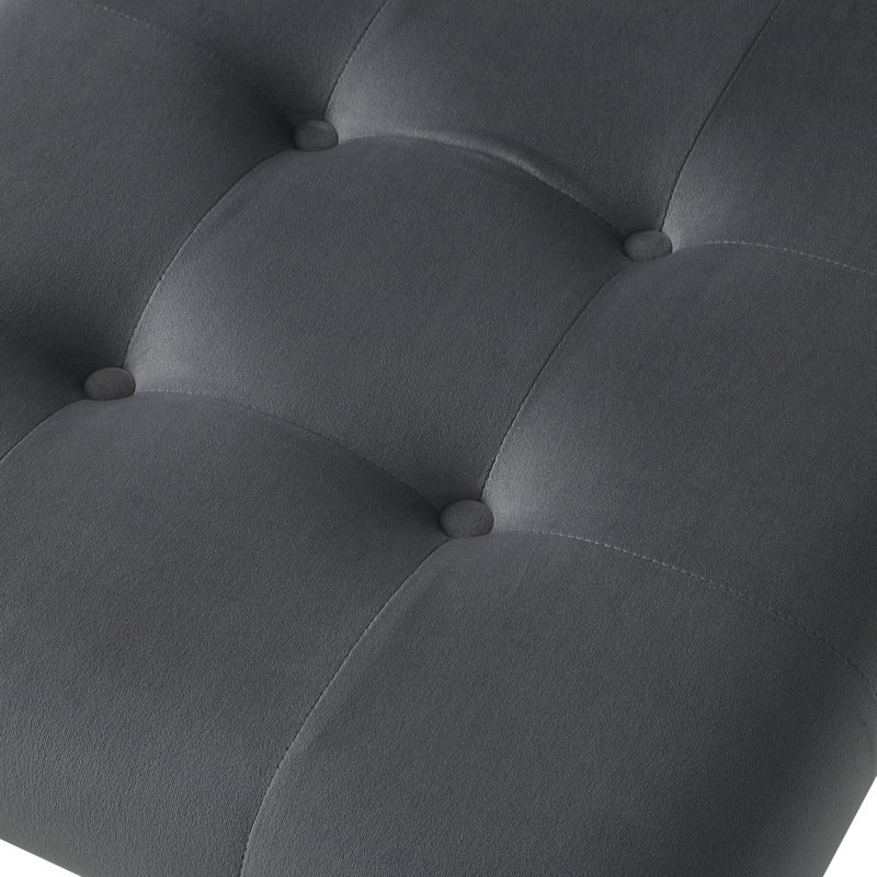Chaise d'appoint Vannessa, gris, Chrome