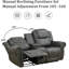 Causeuse de salon inclinable 78 po en cuir végétalien de qualité supérieure avec console centrale et porte-gobelets-1510057666