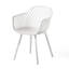 Chaise coquelicot pour patio d'extérieur - Blanc, polypropylène, étable et mobilier de style contemporain-1045395796