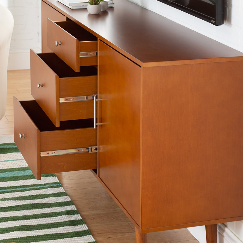 Bloomfield 60" 2-Door TV Stand for TVs up to 65", Acorn