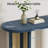 Oval Rattan Console Table - 47.8" Farmhouse Wood Sofa Table, Accent Table, Entryway Table For Hallway Or Living Room, Antique Blue-1438066489
