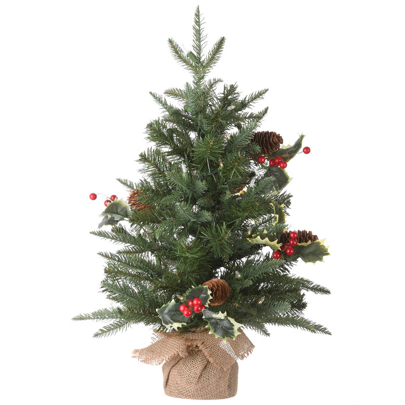 Arbre de pin 2 pi avec lumières DEL Happy Hill