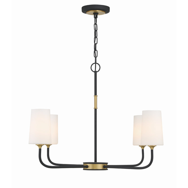 Lustre classique à 4 lumières Manolo, H 97,25 po x l 34 po x P 34 po