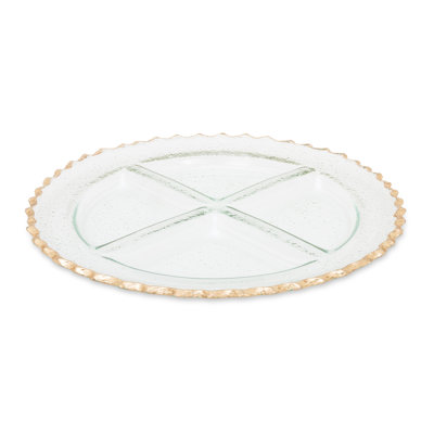 Everly Quinn Glass Divided Serving Dish