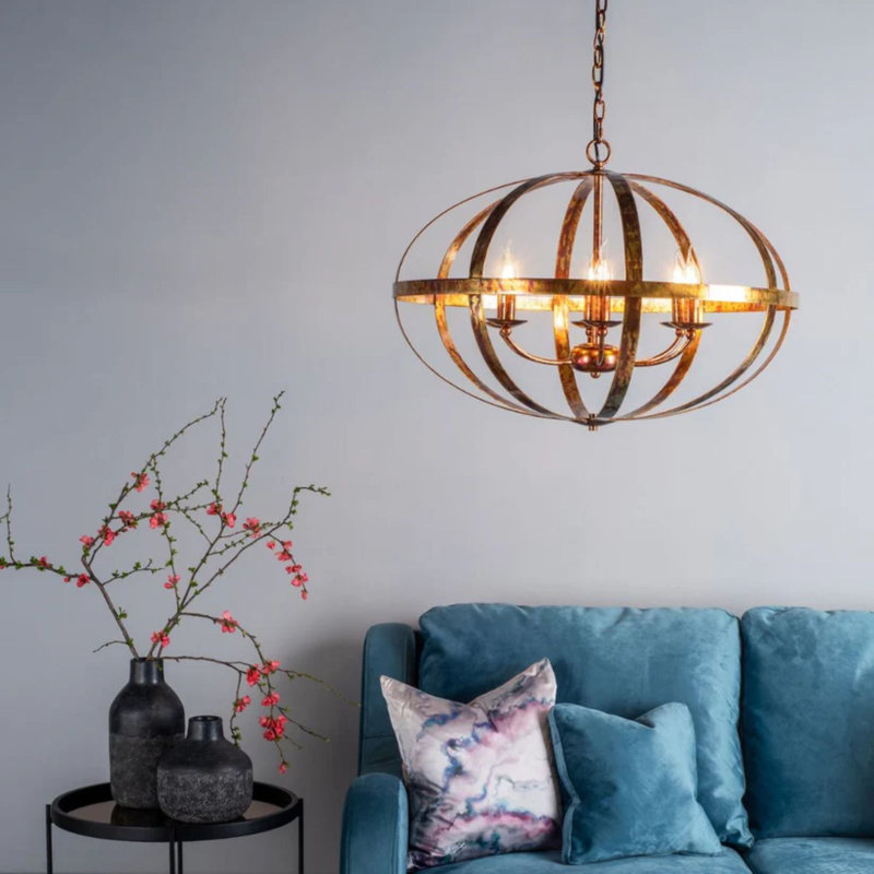 6 - Light Copper Sphere Pendant