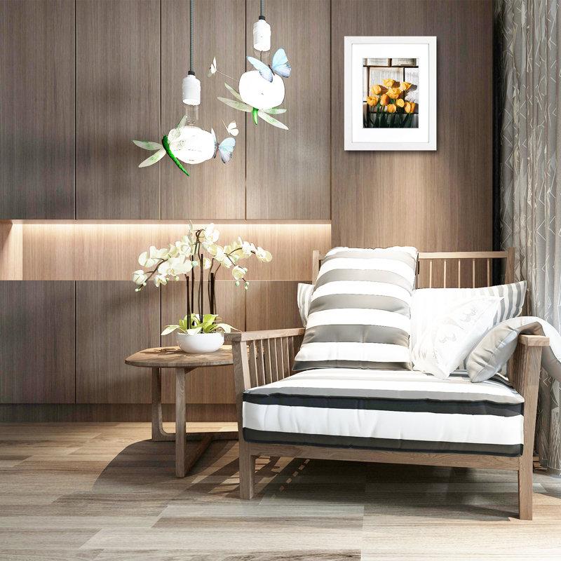 Cadre photo affiche en bois, Blanc, 11 po x 14 po