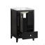 Meuble-lavabo de 20 po avec lavabo, armoire de salle de bain avec porte à fermeture douce, support de rangement et tiroir-579455433