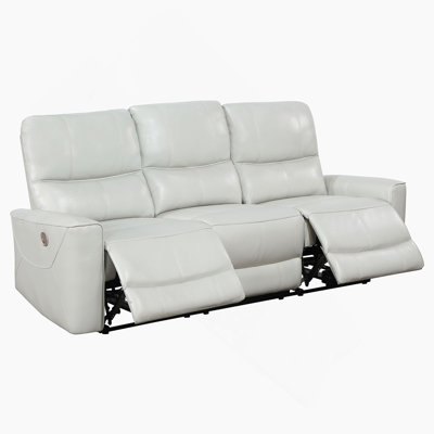 Power Reclining Sofa With USB Port, Upholstered In Easy - Care Material, Ideal For Entertaining Spaces And Comfortable Relaxation