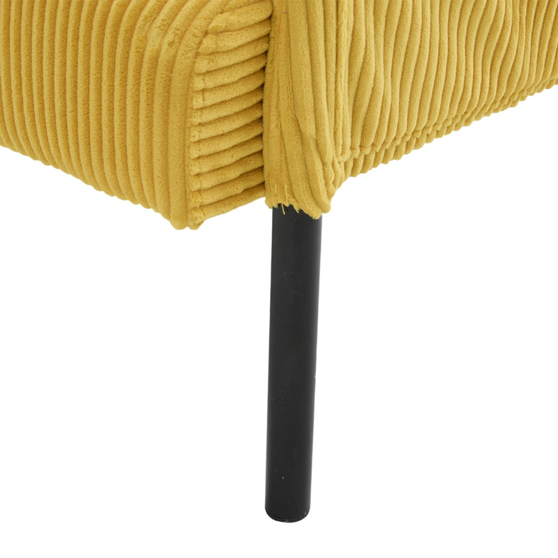 Causeuse surdimensionnée et moelleuse moderne, Jaune moutarde