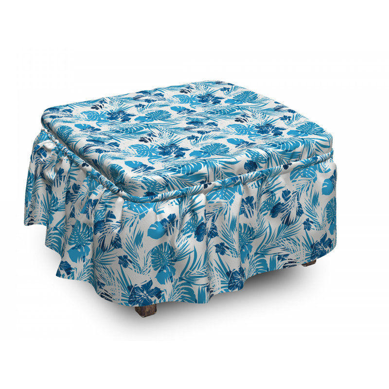 Box Cushion Ottoman Slipcover