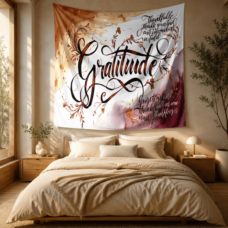 Tapisserie murale de l'Action de grâce, 88 po x 104 po