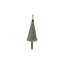 Ensemble de quatre décorations en forme d'arbre de Noël en bambou tissé vert et naturel