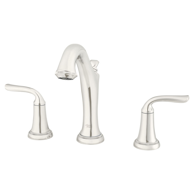 Patience Widespread Bathroom Faucet with Drain Assembly, Polished Nickel