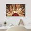 «Western Wood Effect Landscape Brown Sun Rays», impression rustique sur toile encadrée-119598451-93389054-93389053