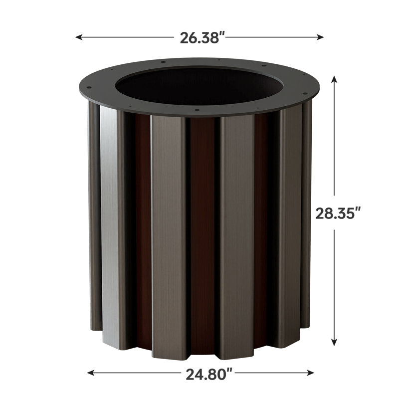 Pied de table cylindrique cannelé en métal à un seul piédestal, hauteur 28,35 po (DTL-SS106)