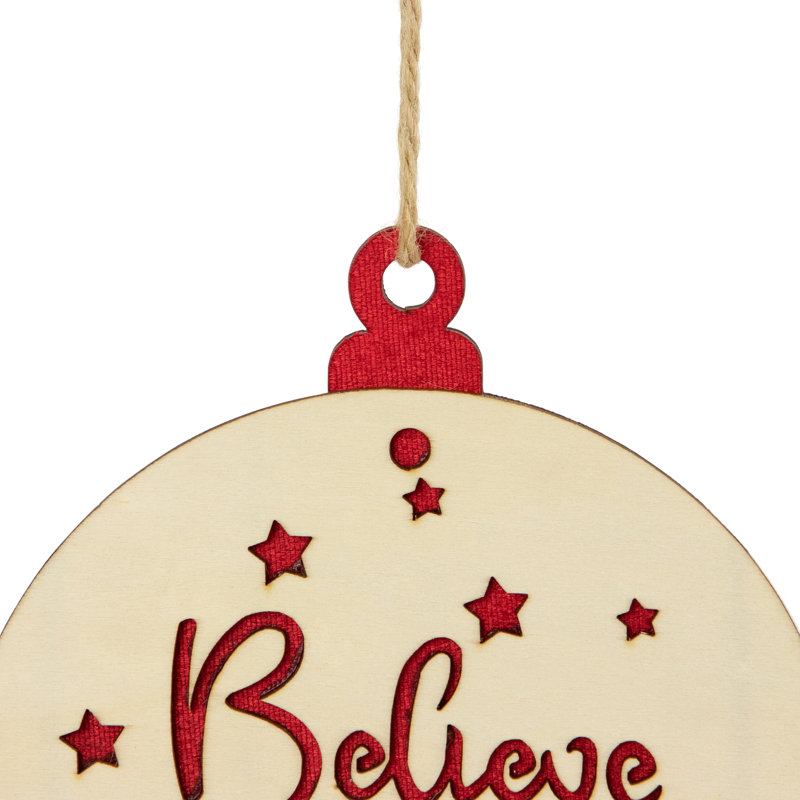 7'' Wood Holiday Shaped Ornament