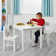 Pastels Collection Kids White Wooden Table and Chairs Set