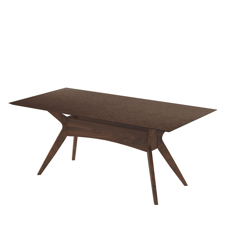 Volo Walnut Solid Wood Base Dining Table