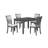 Ziemer 4 - Person Rubberwood Solid Wood Dining Set-1640365056