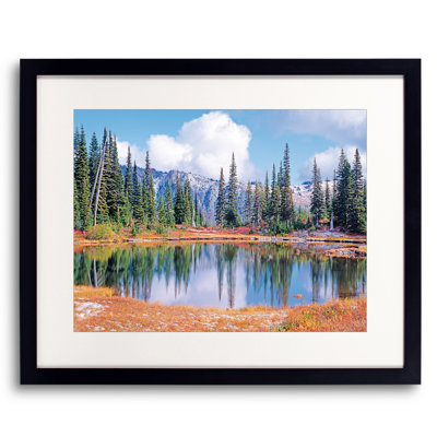 Reflection Lake Autumn Portrait Framed Print