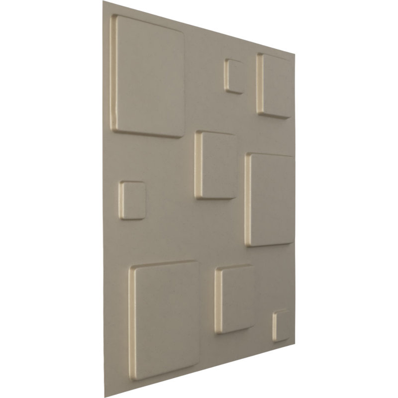 Panneau mural décoratif 3D Devon EnduraWall l 19 5/8 po x H 19 5/8 po UltraCover (couvre 2,67 pieds carrés), Argent argent
