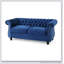 Canapé Chesterfield classique avec capitonnage à boutons profonds et détails cloutés pour une élégance et un confort intemporels