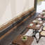 Banc rembourré en similicuir American American Cafe