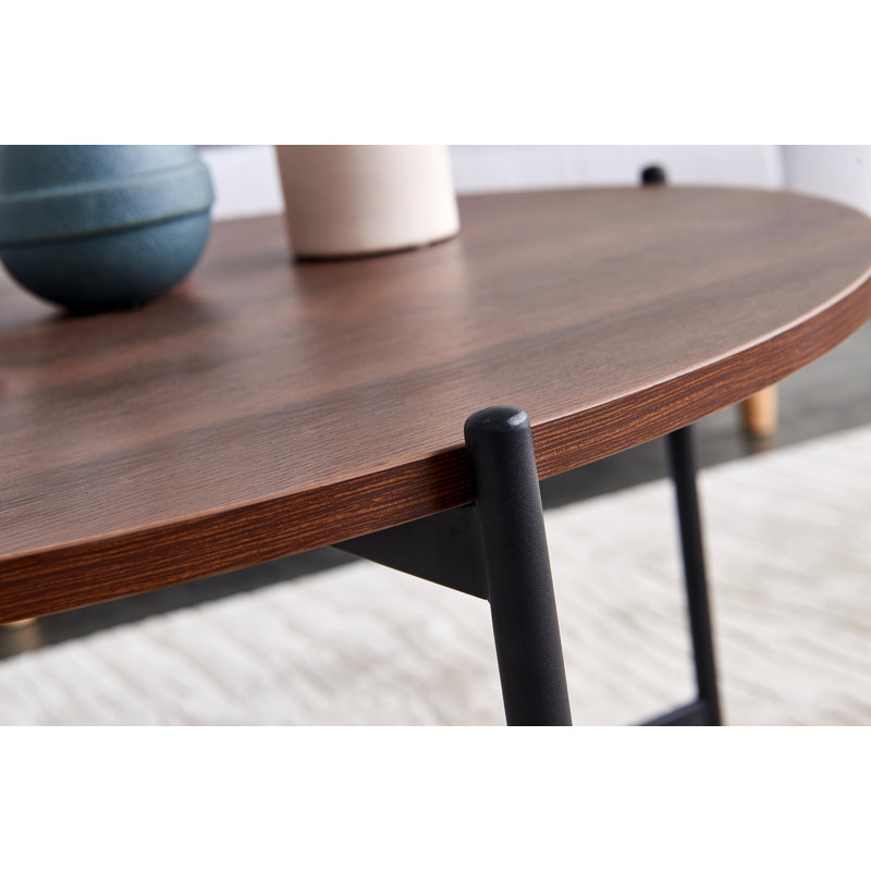Table basse Agathla, Noir, Bois, Brun