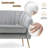 Velvet Sofa Couch With Gold Finished Legs-301158728