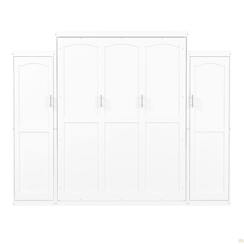Grand lit escamotable avec 2 garde-robes et tablette de rangement