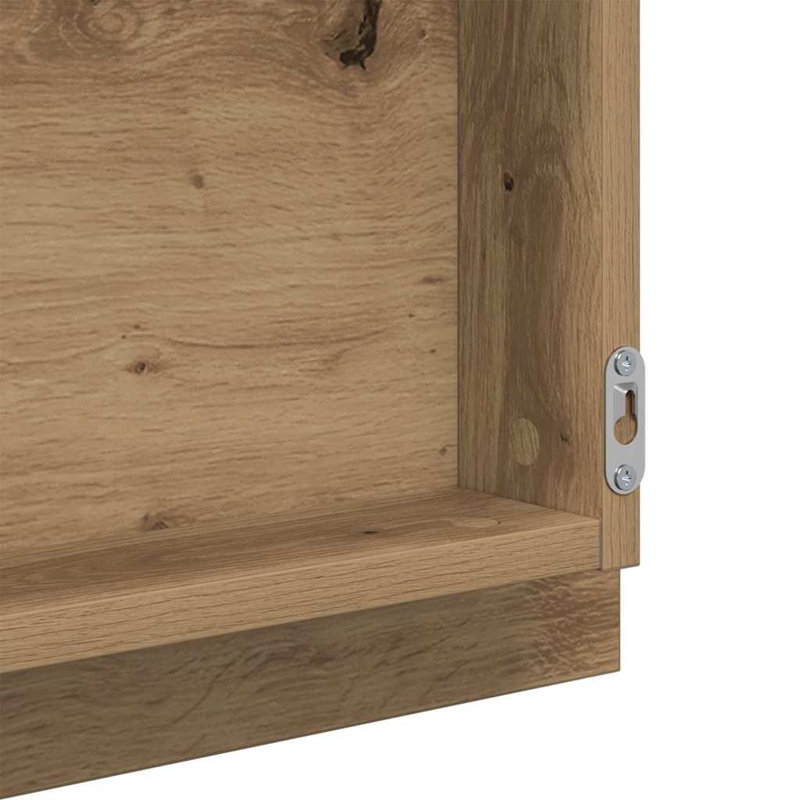 LED Bathroom Mirror Engineered Wood Washroom Wall Mirror Multi Colours, Artisan Oak