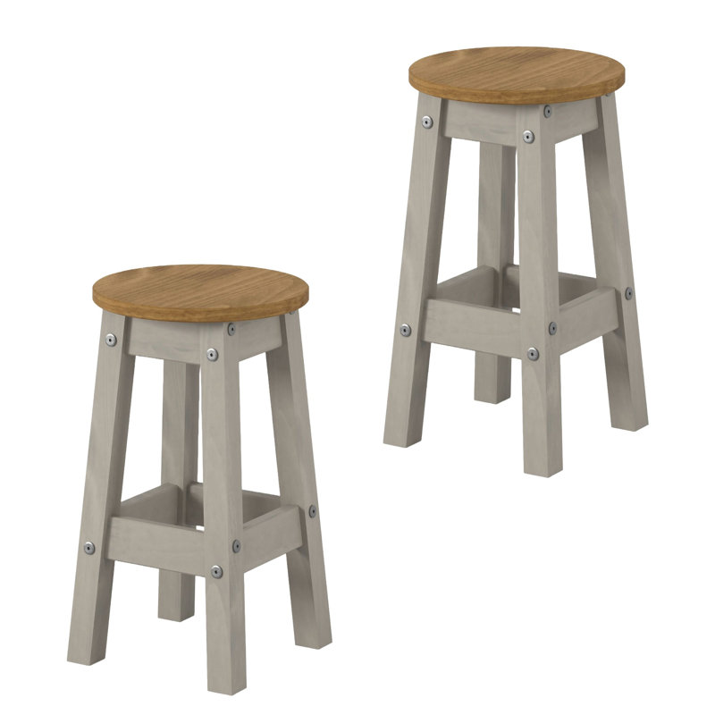 Starr Solid Wood Counter Stool, Grey