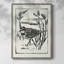 Linocut Style Seabird IV, reproduction encadrée - bois massif-645680446