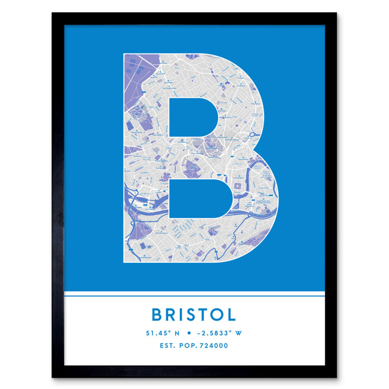 Bristol England United Kingdom City - Single Picture Frame Typography