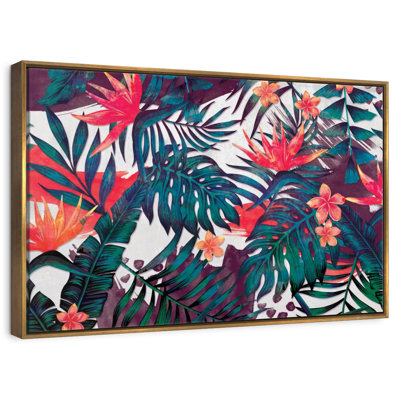Palmiers et fleurs tropicales