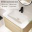 Meuble-lavabo mural avec lavabo en céramique et porte à fermeture en douceur-686299535