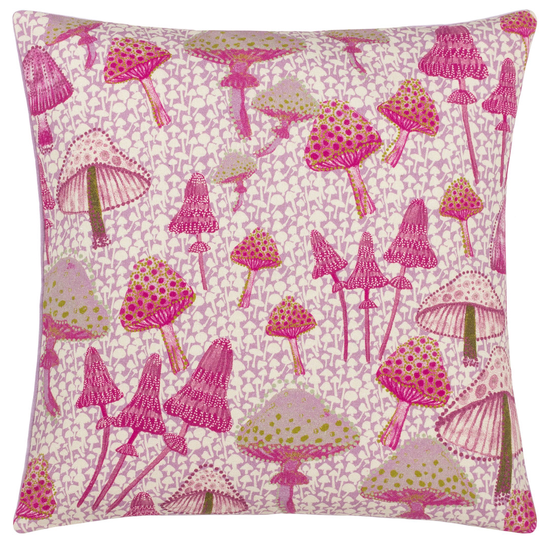 Mushroom Fields Abstract Cotton  Feather Filled Cushion