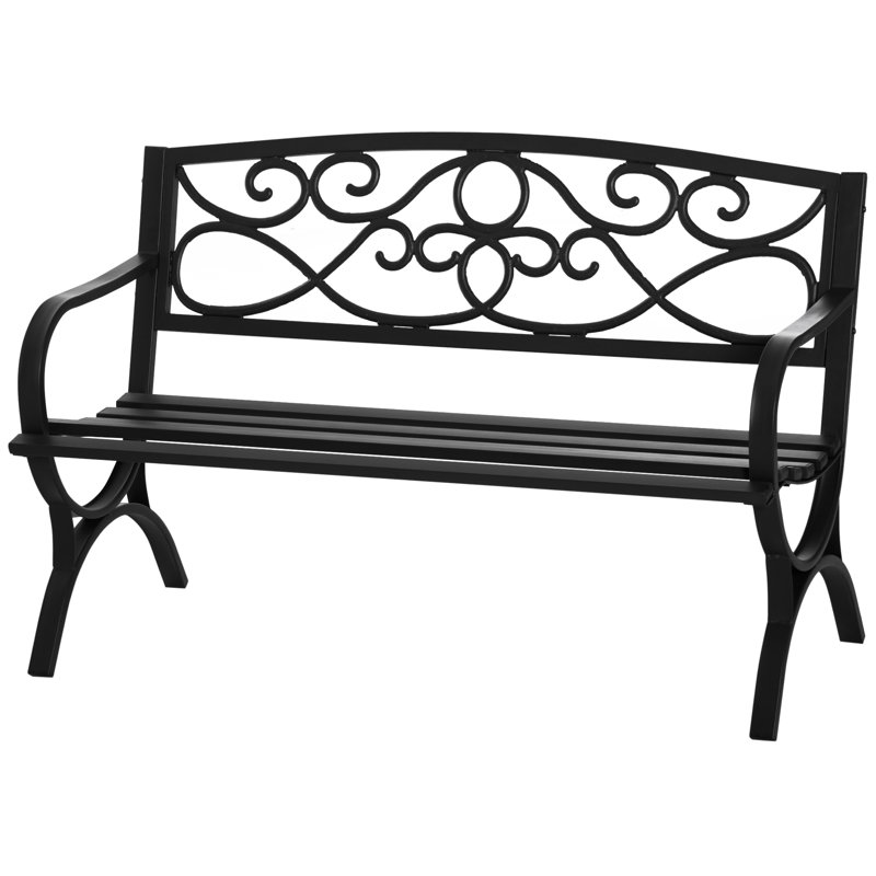 Banc de jardin en acier inoxydable Carmala