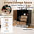 Buffet Sideboard w/ 4 Drawers & Open Compartment Heavy-Duty Metal Legs Black-504518099