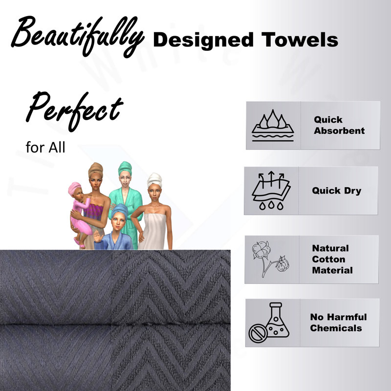 100% Cotton Mulit-Size Set, Charcoal