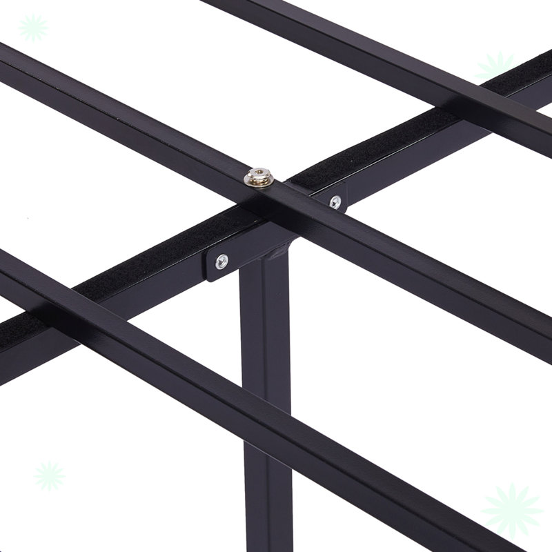 Metal Slat Bed, Full, Black
