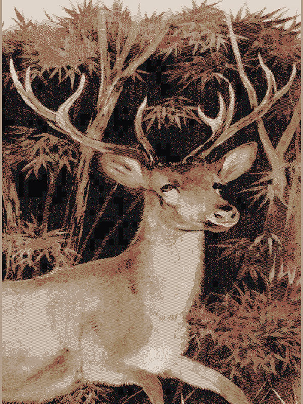 Tapis Elser Oh Deer, Rectangle 5 pi 3,6 po x 7 pi 9 po