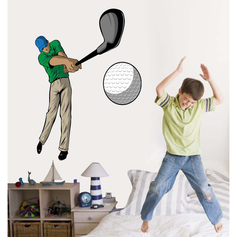Adhésif décoratif golfeur Winn, H 36 po x l 28 po
