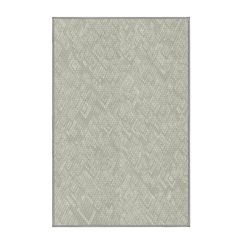 Beige abstrait/Tapis décoratif grise, Rectangle 8 pi x 10 pi