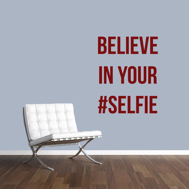 Adhésif décoratif «Believe in Your Selfie», Canneberge